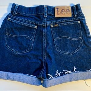Dark Vintage Lee High Waist Cut Offs